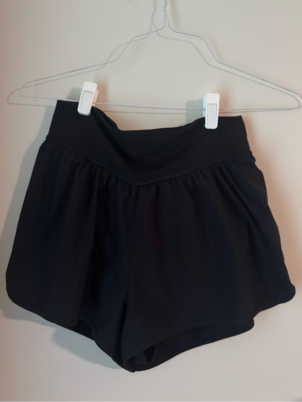 aerie Black High-Rise Athletic Shorts